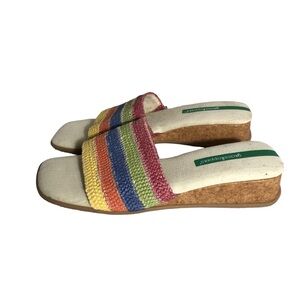 Grasshoppers wicker slide sandals Sz 7.5